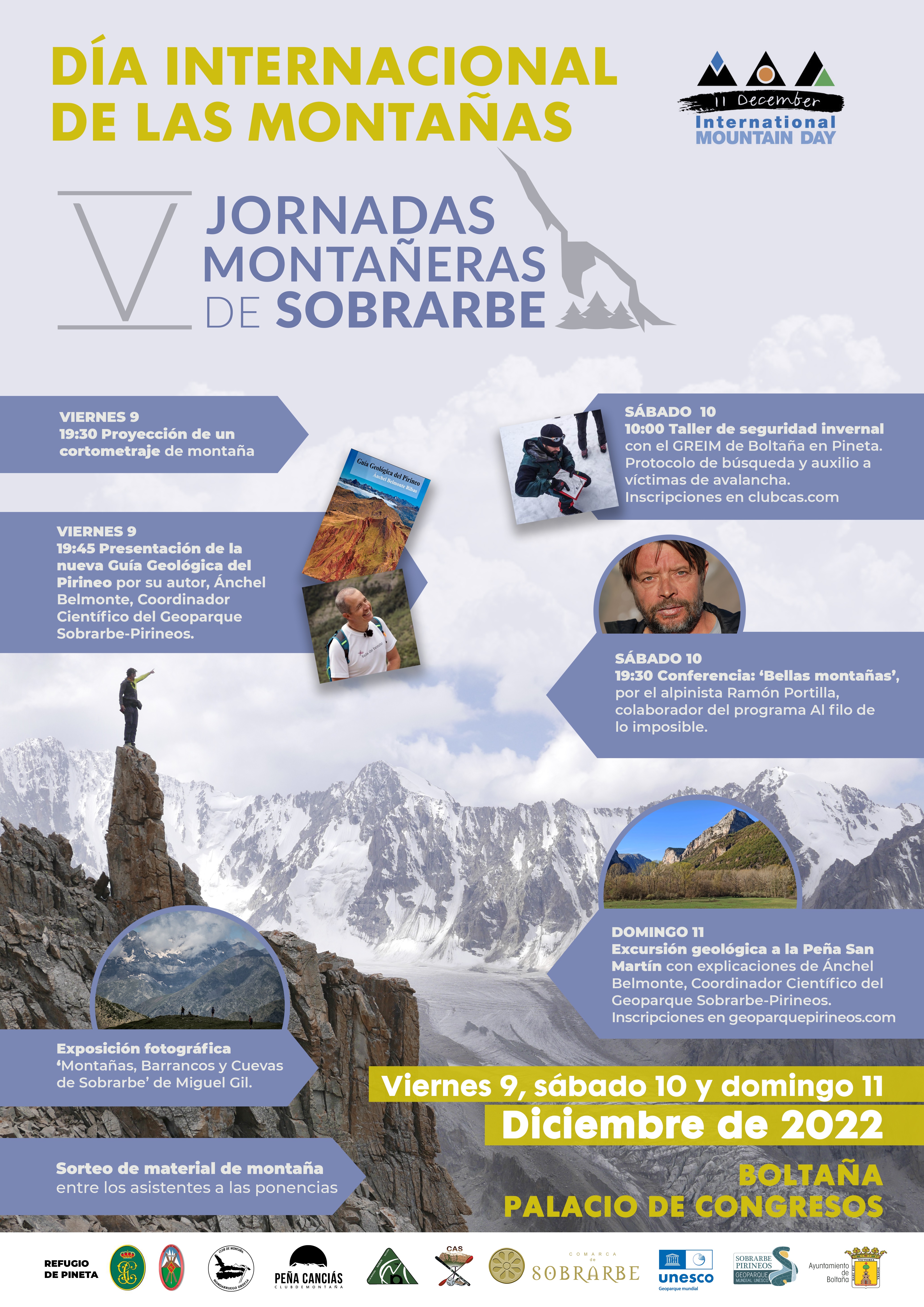 Cartel jornadas montañeras Comarca del Sobrarbe 2022