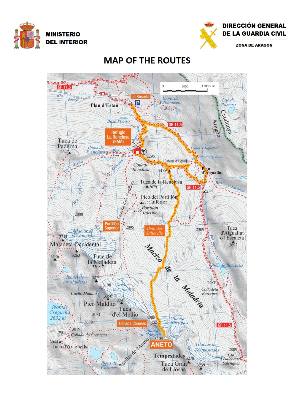 Alternative route ascent Aneto