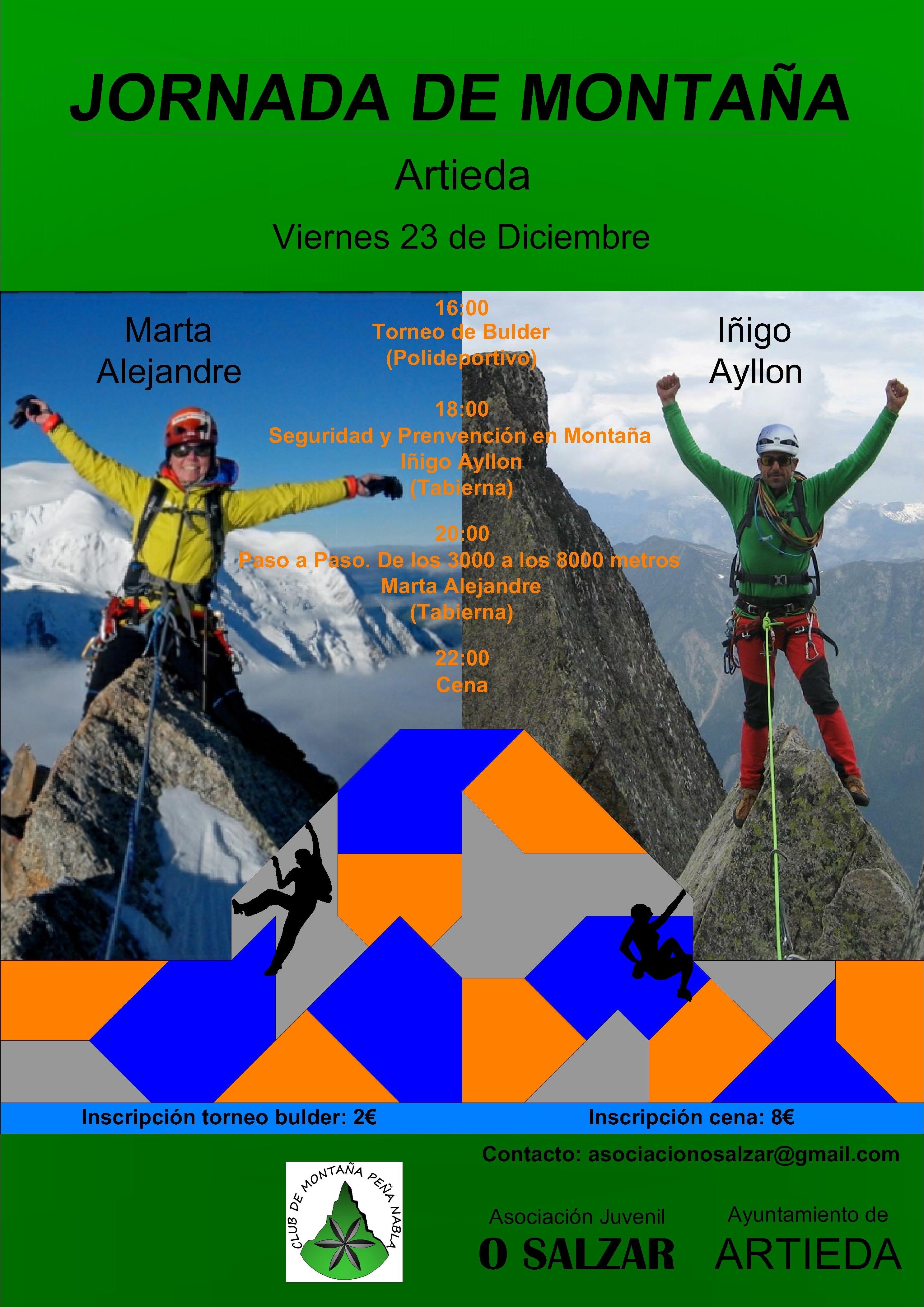 cartel jornada montaña