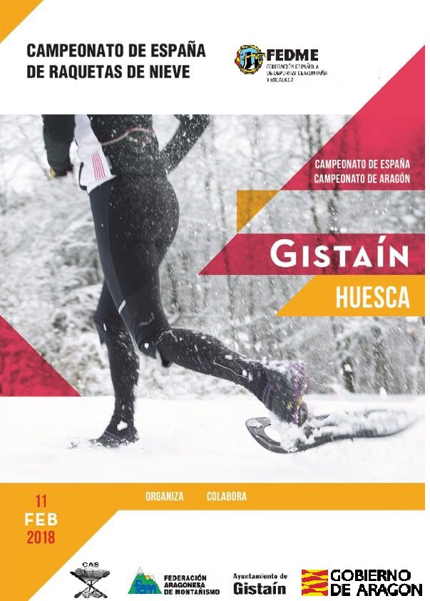 cartel campeonato aragon raquetas de nieve