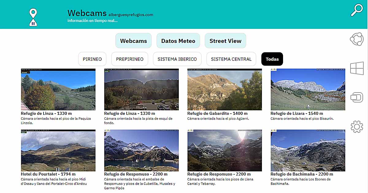 webcams refugios