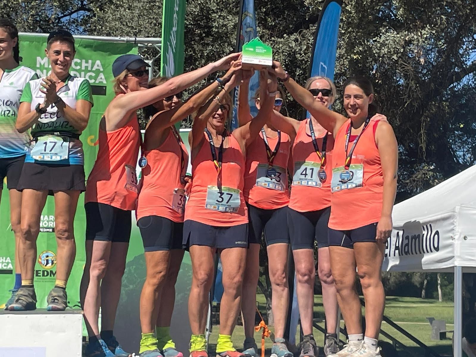 Medalla selección aragonesa marcha nórdica