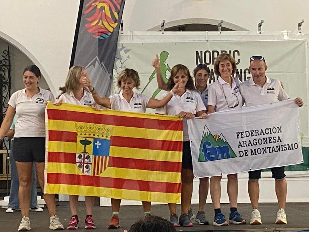 Medalla selección aragonesa marcha nórdica 2