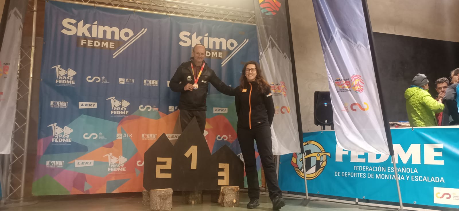 Podio Óscar Díez en sprint