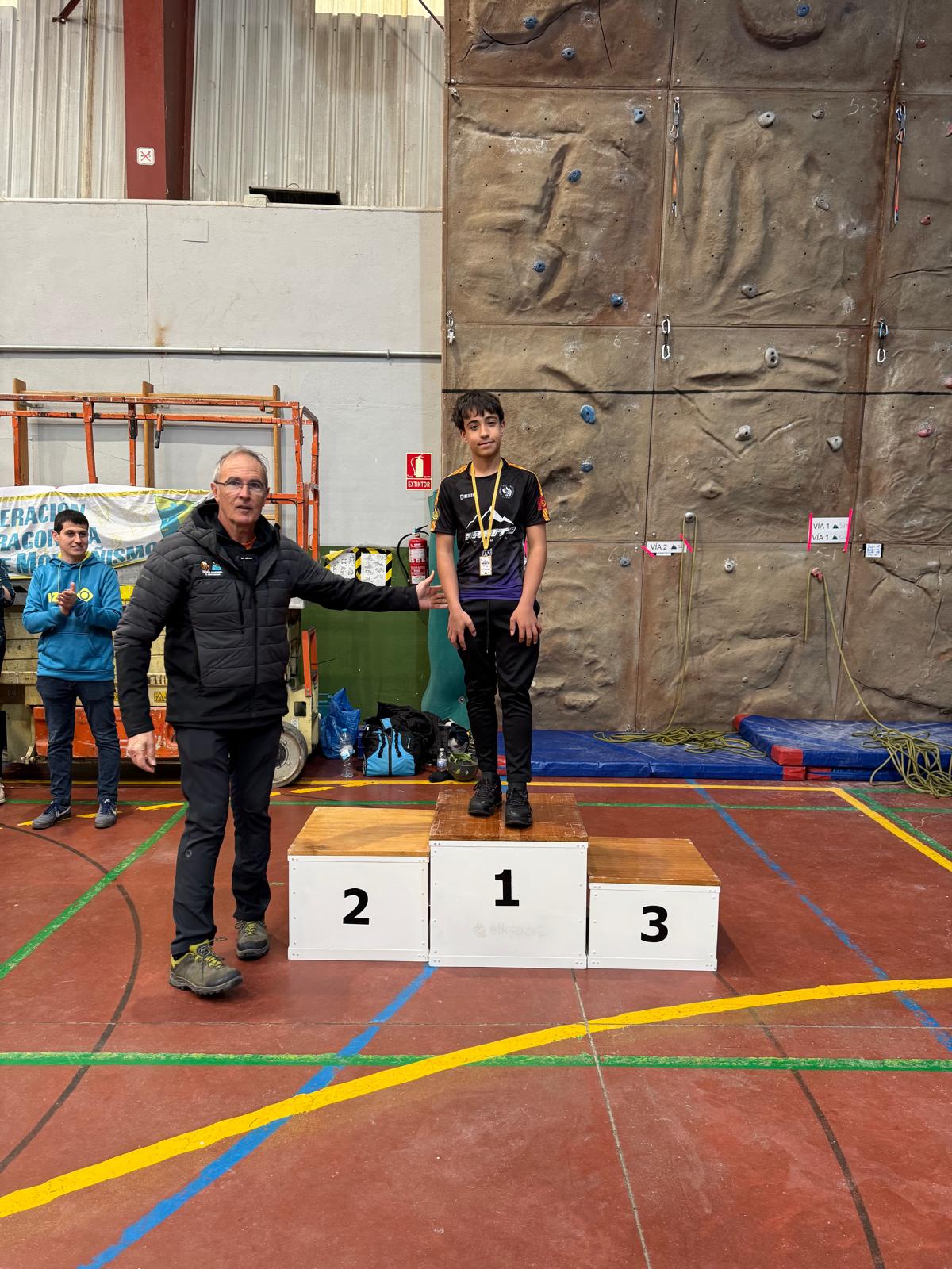 Podio sub 15 masculino Dificultad Teruel
